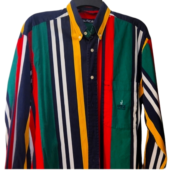Nautica Other - Vtg Medium Nautica Long Sleeve Button Down